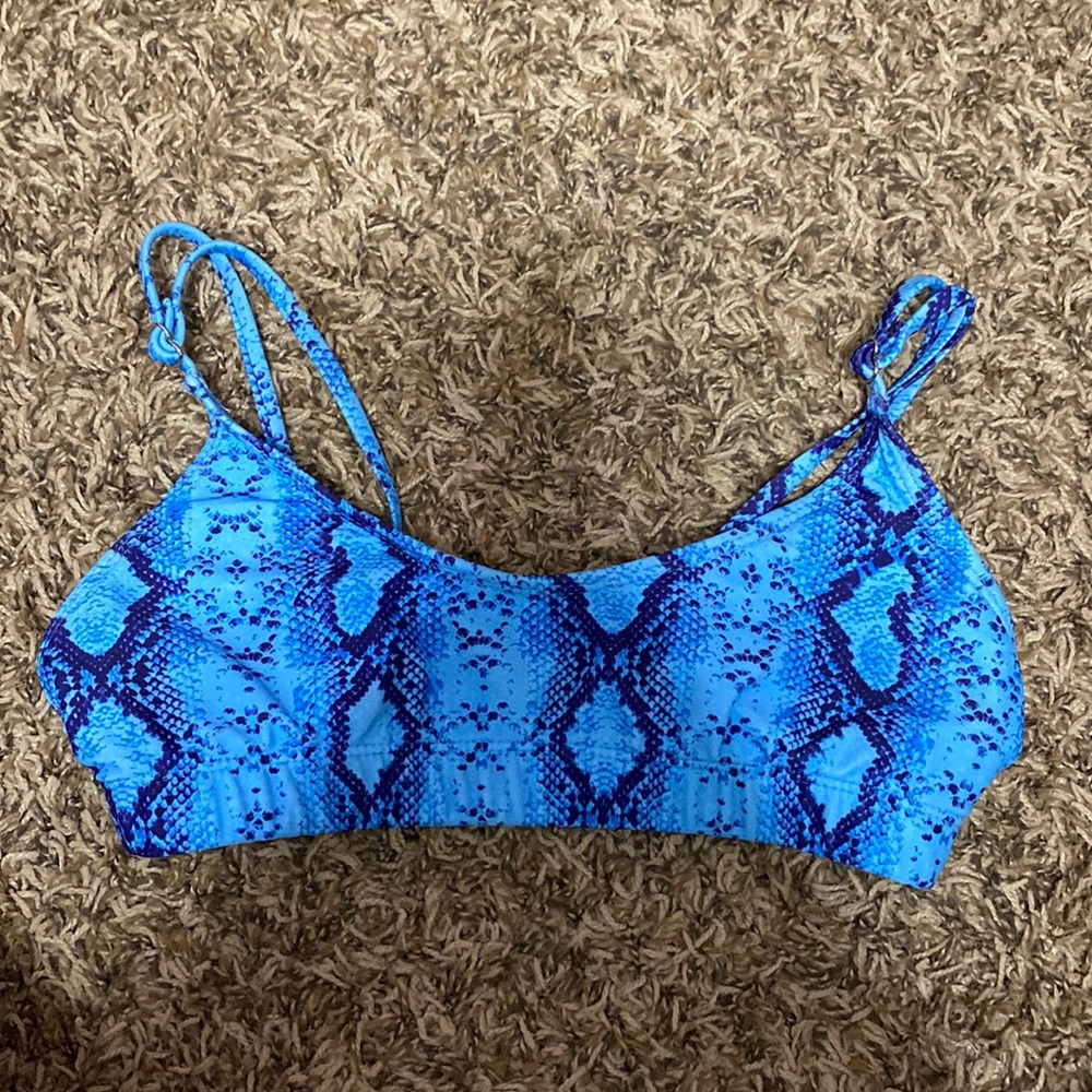 snake print bikini top